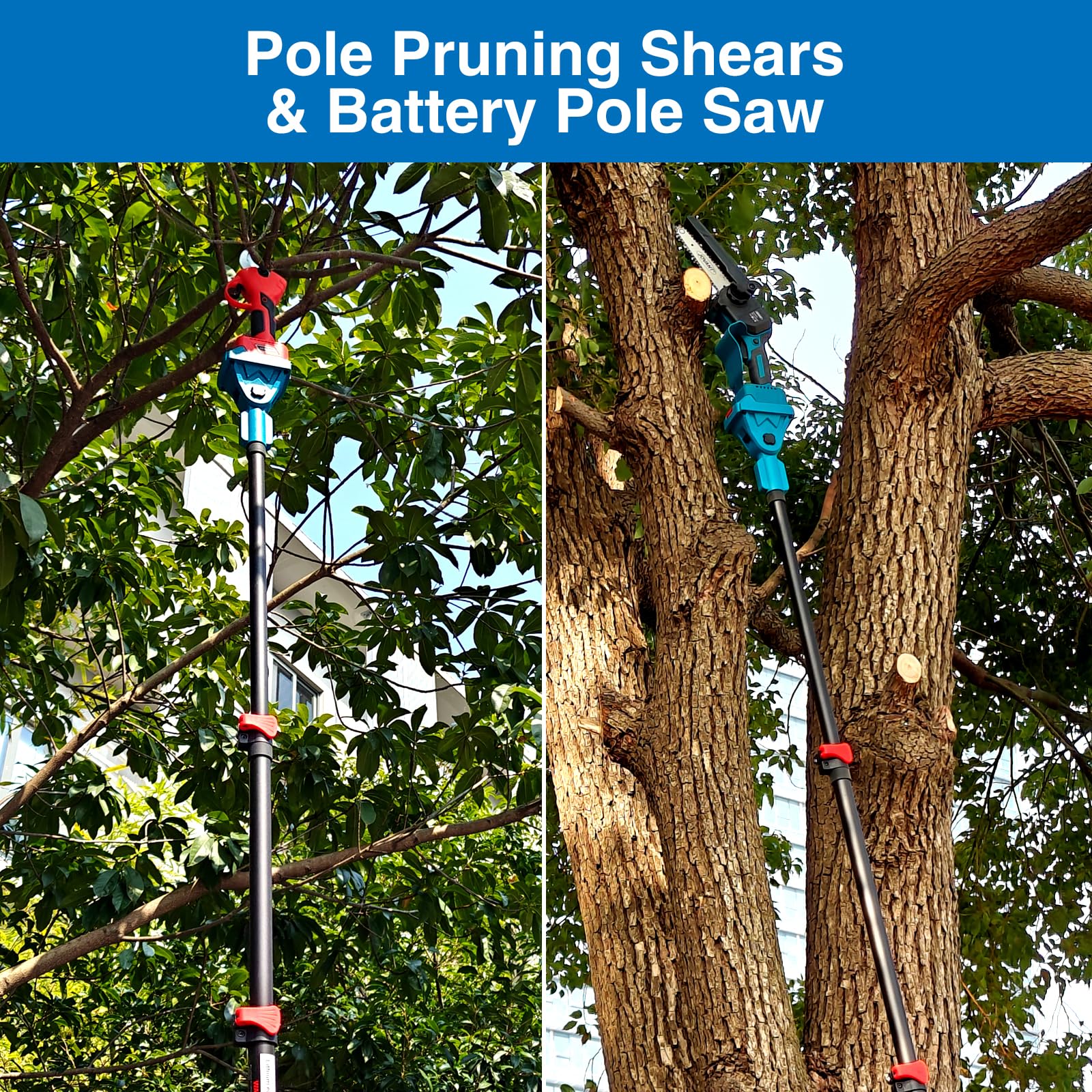 jovant telescoping pole fully extended demonstrating safer high reach