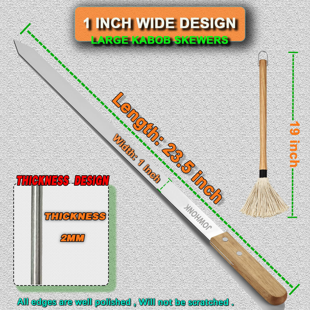 JOWHONK close-up of flat stainless blade highlighting smooth non-stick finish