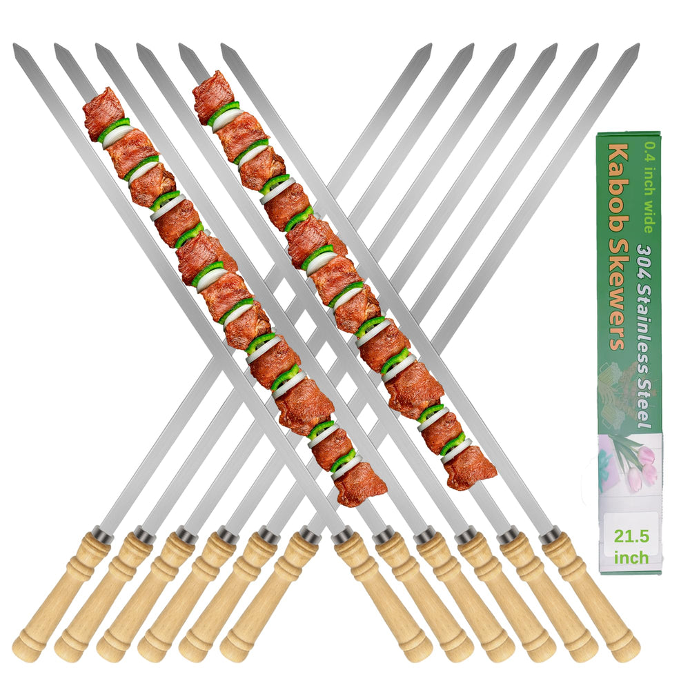 JOWHONK twelve skewers stacked to show storage and consistent build