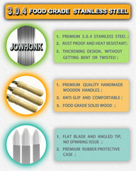 JOWHONK V-shaped tip piercing meat quickly for faster prep and even cooking