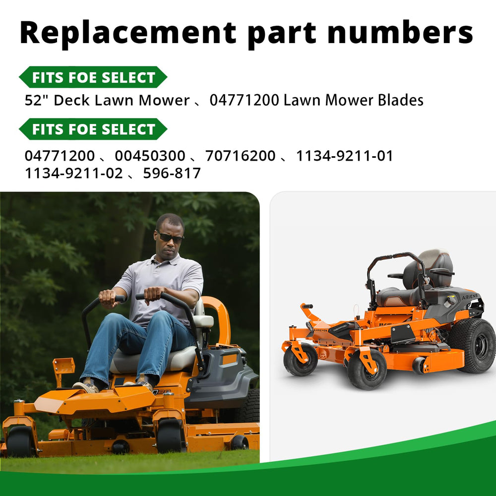 Jowlawn blade showing center hole and adapter detail for easy direct-fit replacement