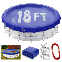Jowlawn front packaging showing 18 ft round cover and kit benefits