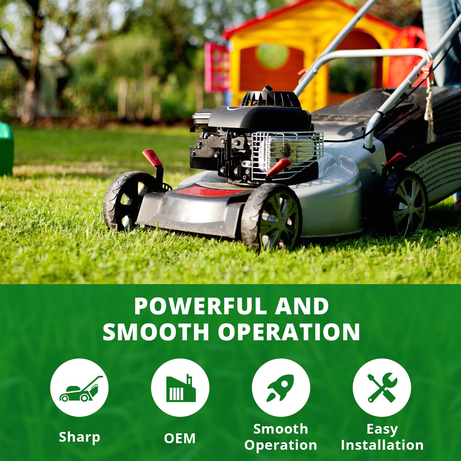 Jowlawn blade installed on zero-turn mower demonstrating smoother bagging performance