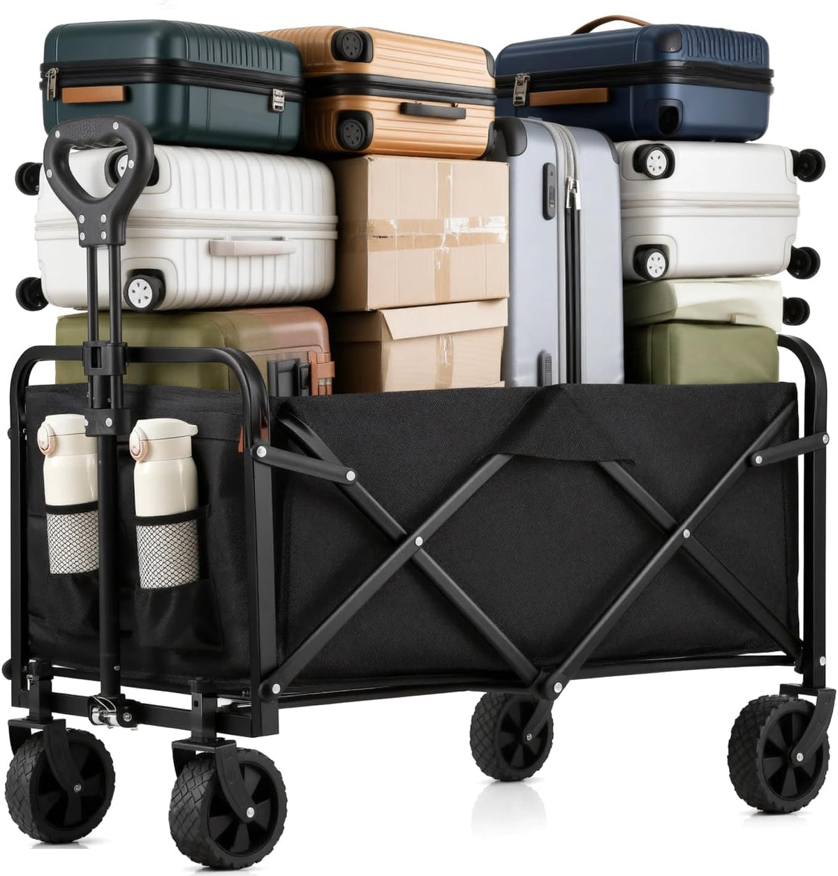 Joxir front view showing durable frame and spacious cargo bed benefit portability