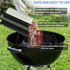 Joyagrill hardwood handle with rubber grip for comfortable heat-insulated hold benefit