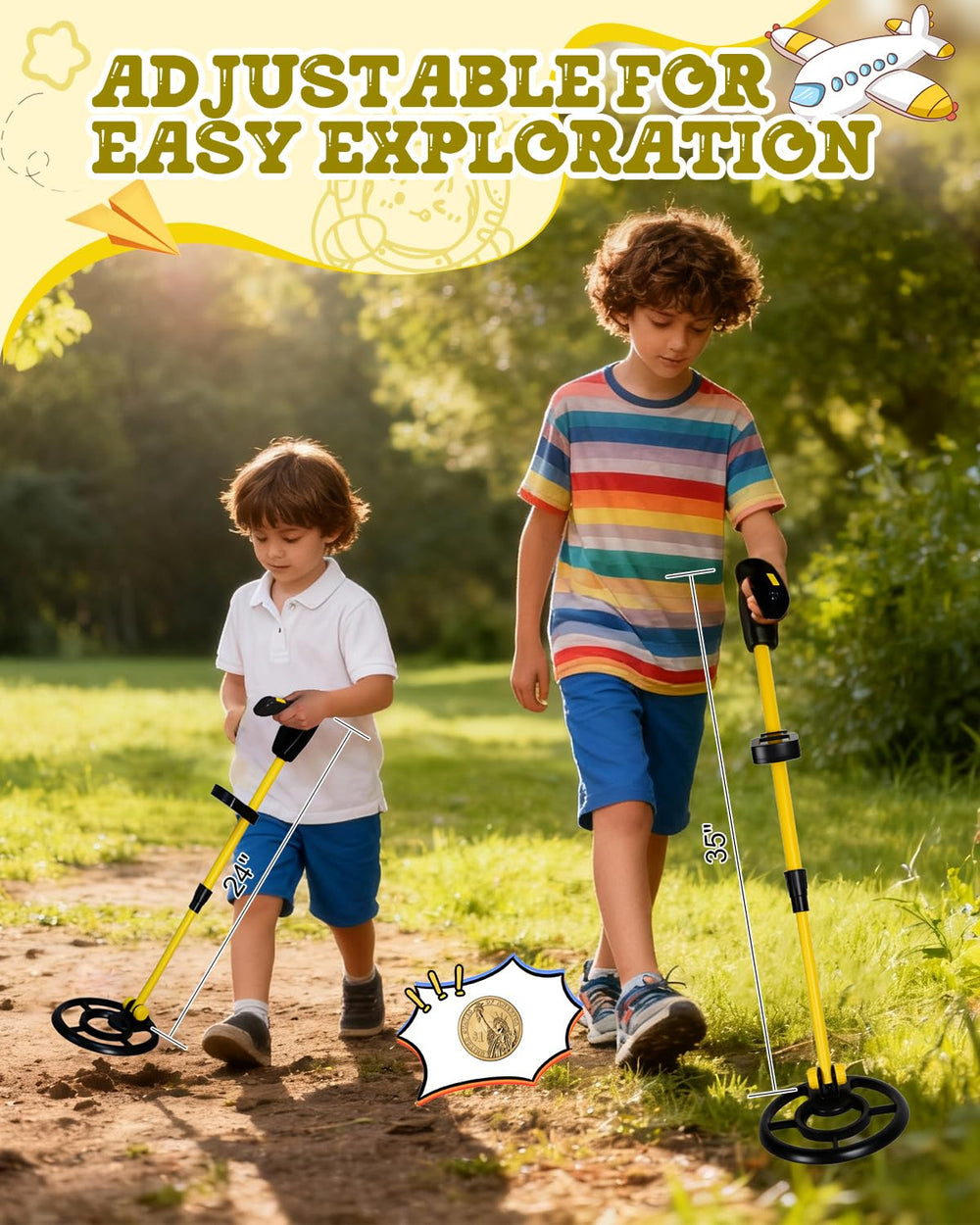 JOYAIRE adjustable stem demonstration highlighting comfort for growing kids