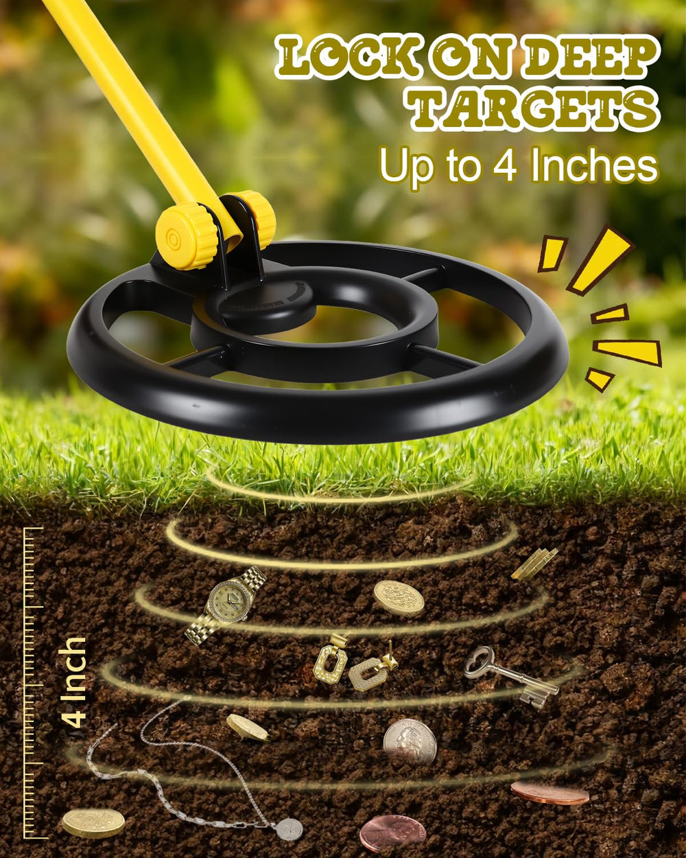 JOYAIRE waterproof coil sweeping wet sand enabling beach treasure hunts