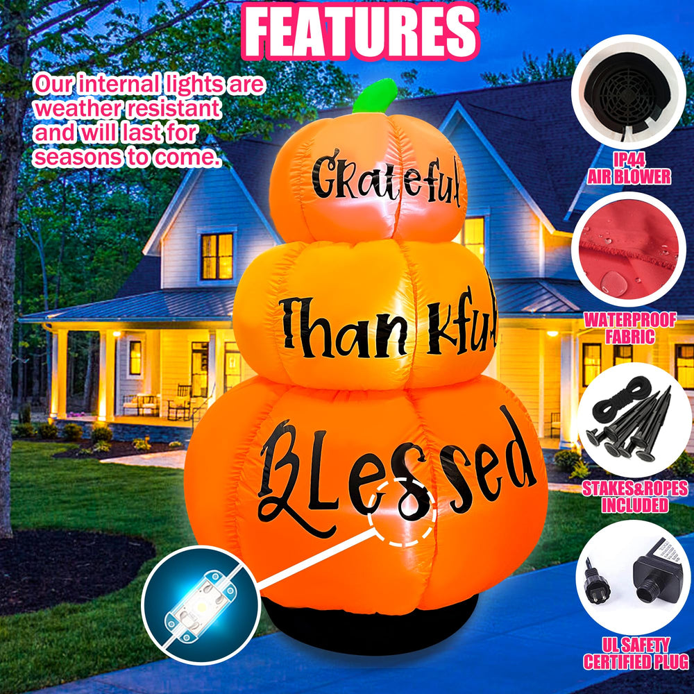 JOYEASE lawn lifestyle scene showing festive Thanksgiving curb attraction
