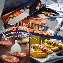 Joyfair melting dome covering multiple patties to speed cheese melting and steaming
