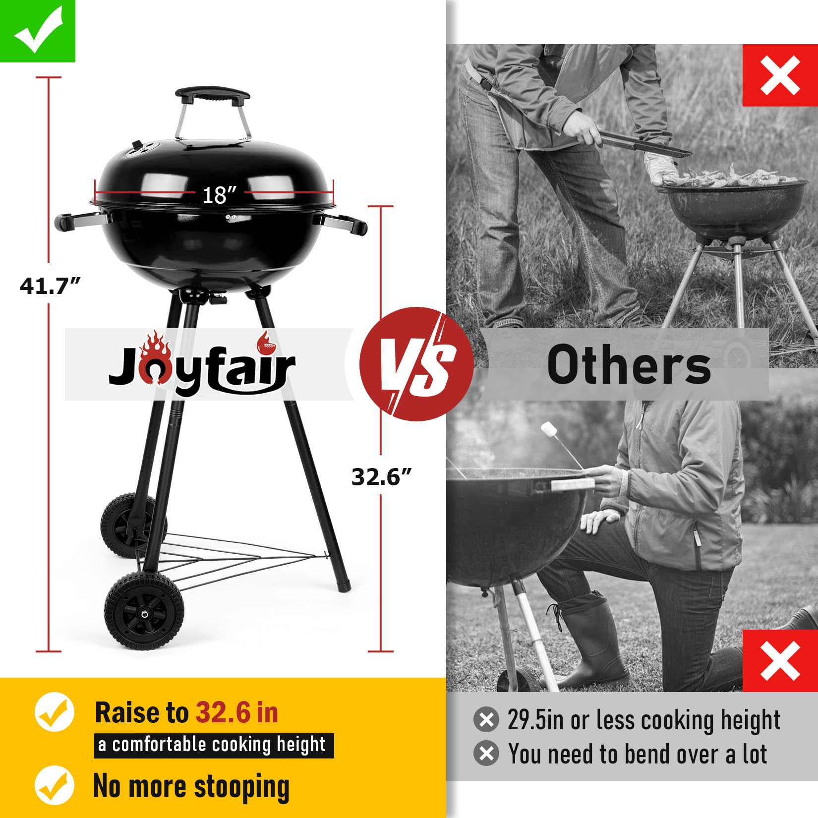 Joyfair porcelain-enamel lid close-up highlighting heat retention and rust resistance