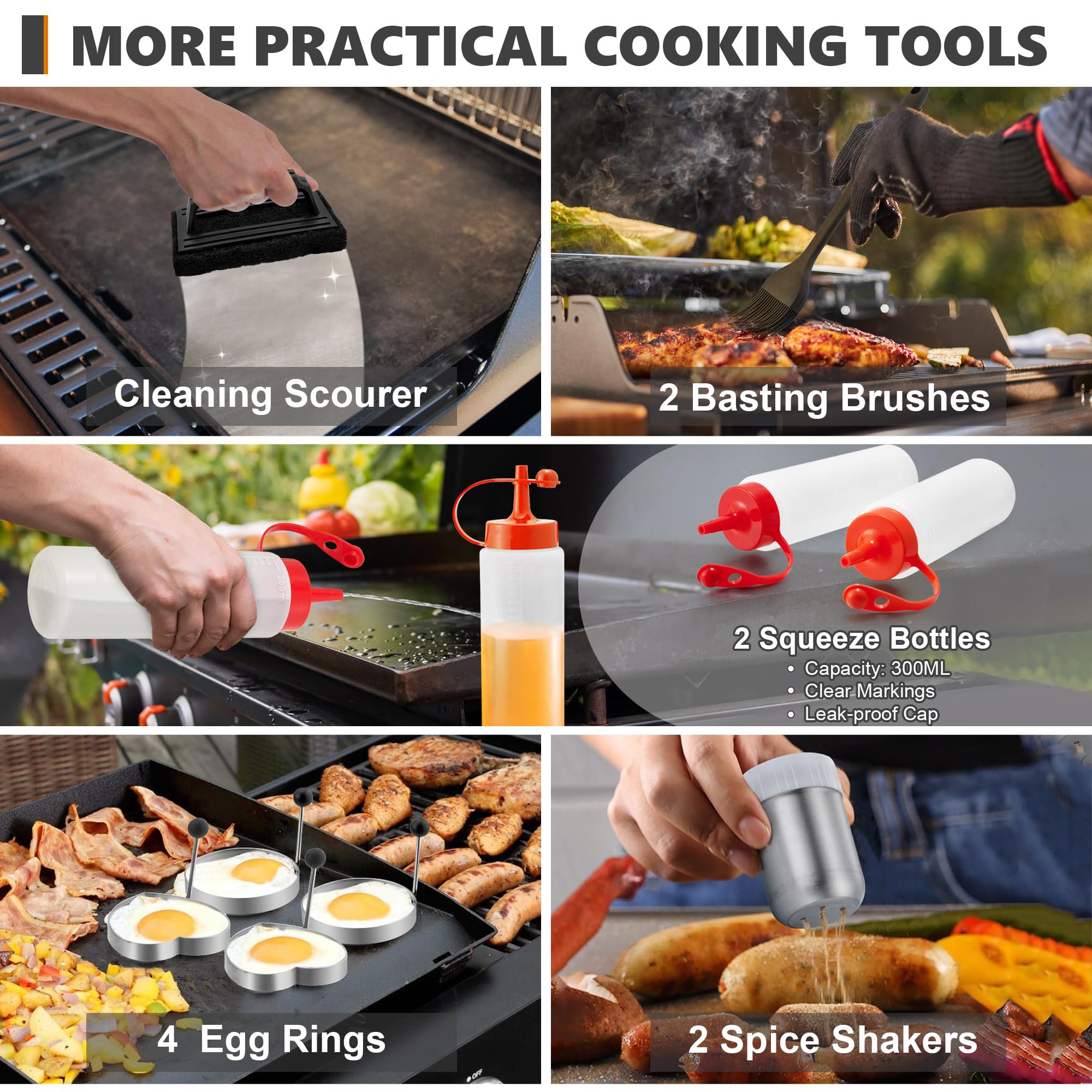Joyfair egg rings and patty maker grouped to create uniform burgers