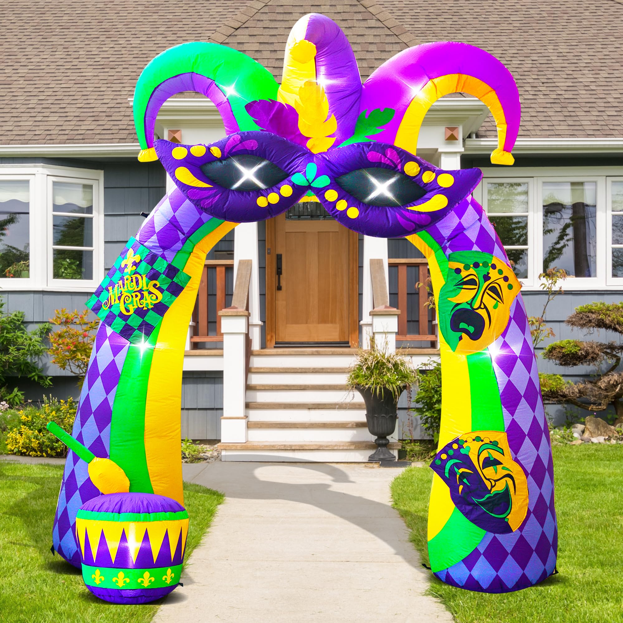 Joyfizzle folded archway packed for storage highlighting compact convenience