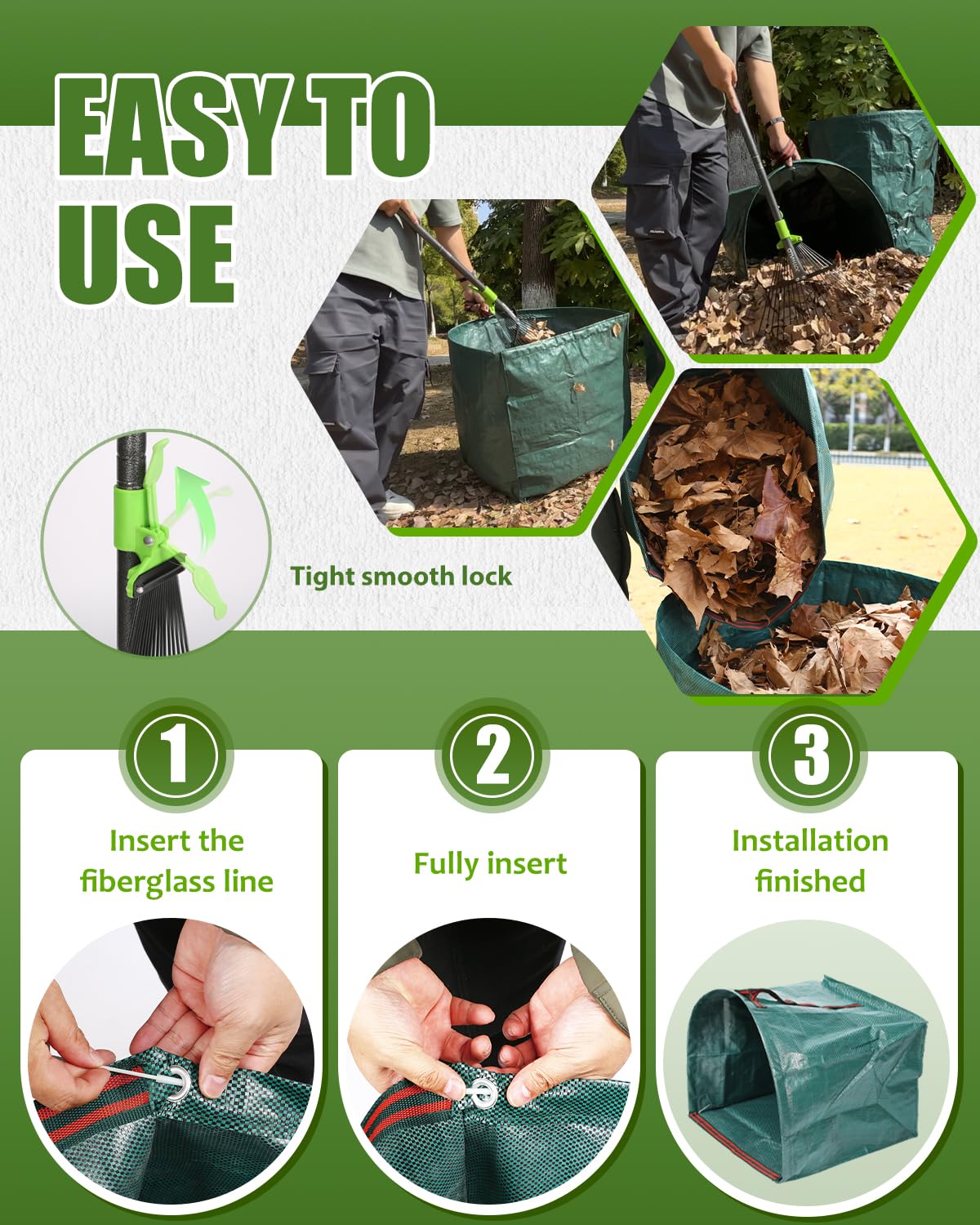 joyhalo 40-gallon dustpan bag full-size to reduce emptying trips