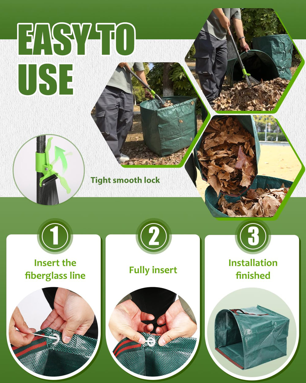 joyhalo 40-gallon dustpan bag full-size to reduce emptying trips