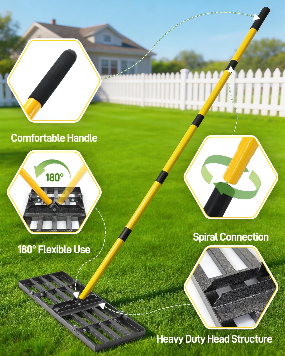 joyhalo adjustable handle detail demonstrating ergonomic settings for reduced back strain