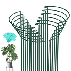 joyhalo 12-pack front view showing stakes and labels, durable garden support