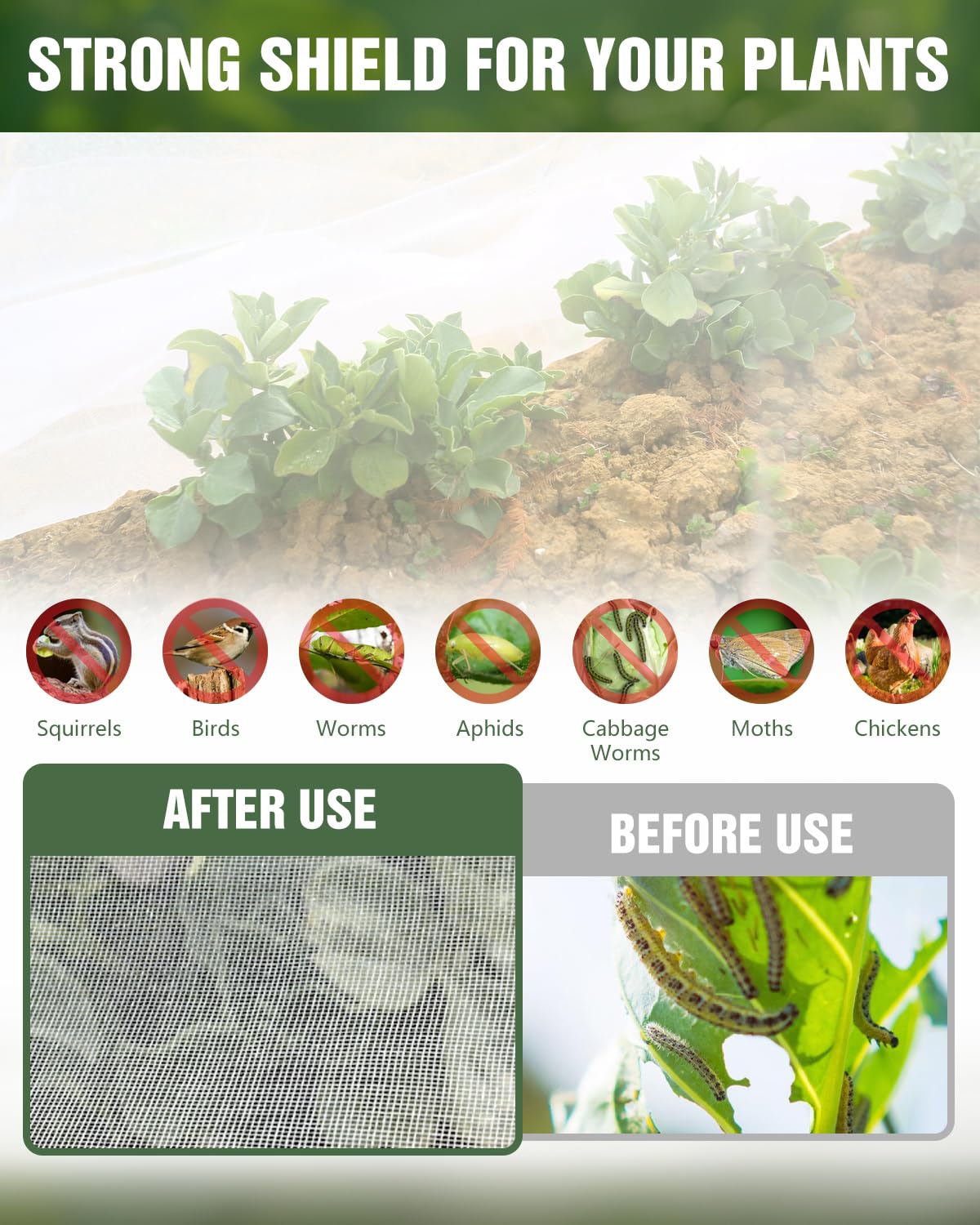 joyhalo lifestyle shot of raised beds with hoop tunnels for healthier crops