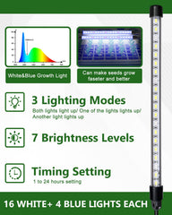 joyhalo grow light strips and clear dome detail providing optimal light