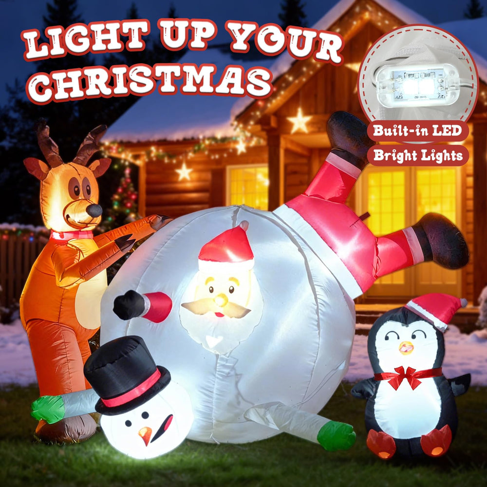 joyhalo glowing LED snowball at night creating bright focal point