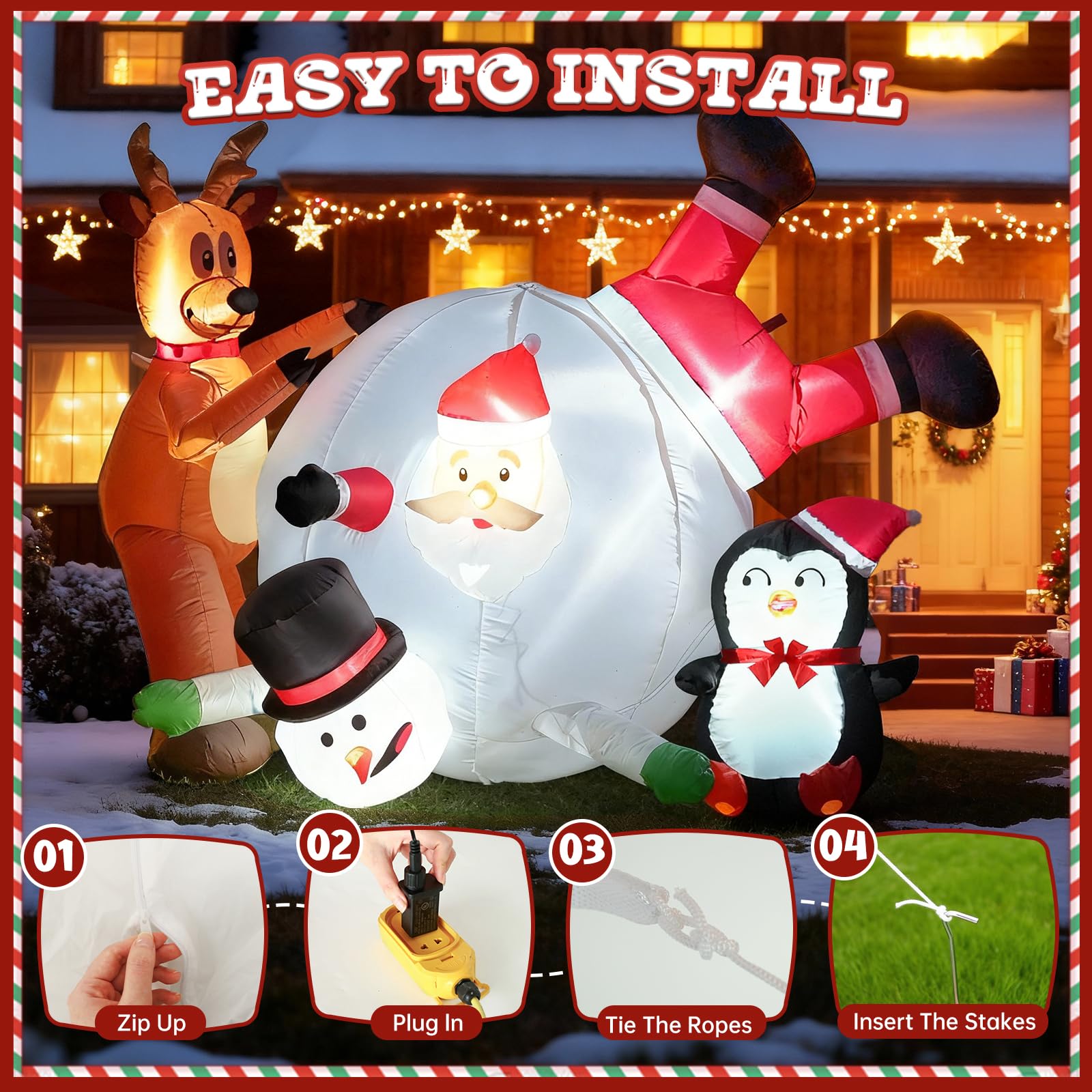 joyhalo driveway setup showing family-friendly outdoor decoration