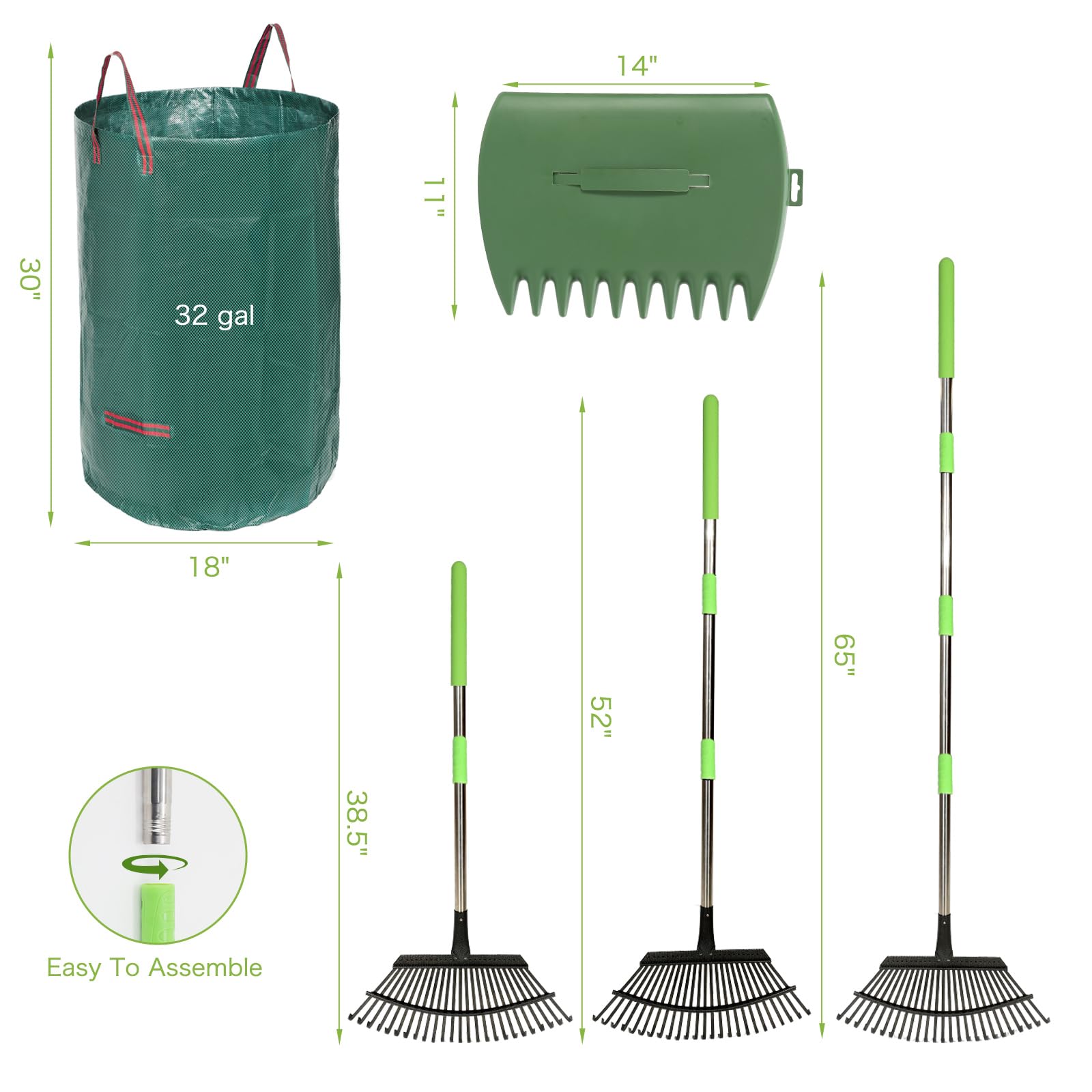 joyhalo rake and scoops in a tidy yard showing efficient cleanup and time savings