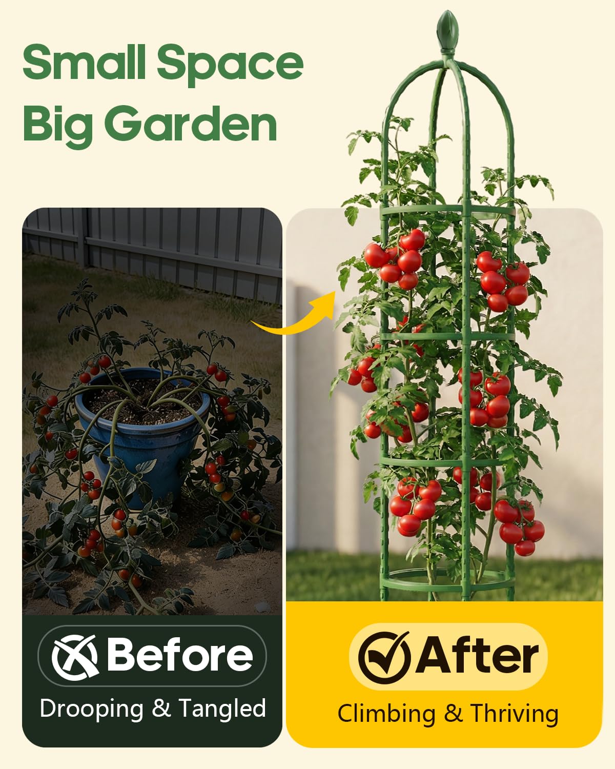 joyhalo trellis close-up of plastic-coated steel frame for rust resistance and long life