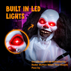 JOYIN glowing eye close-up illustrating light activation and startling effect