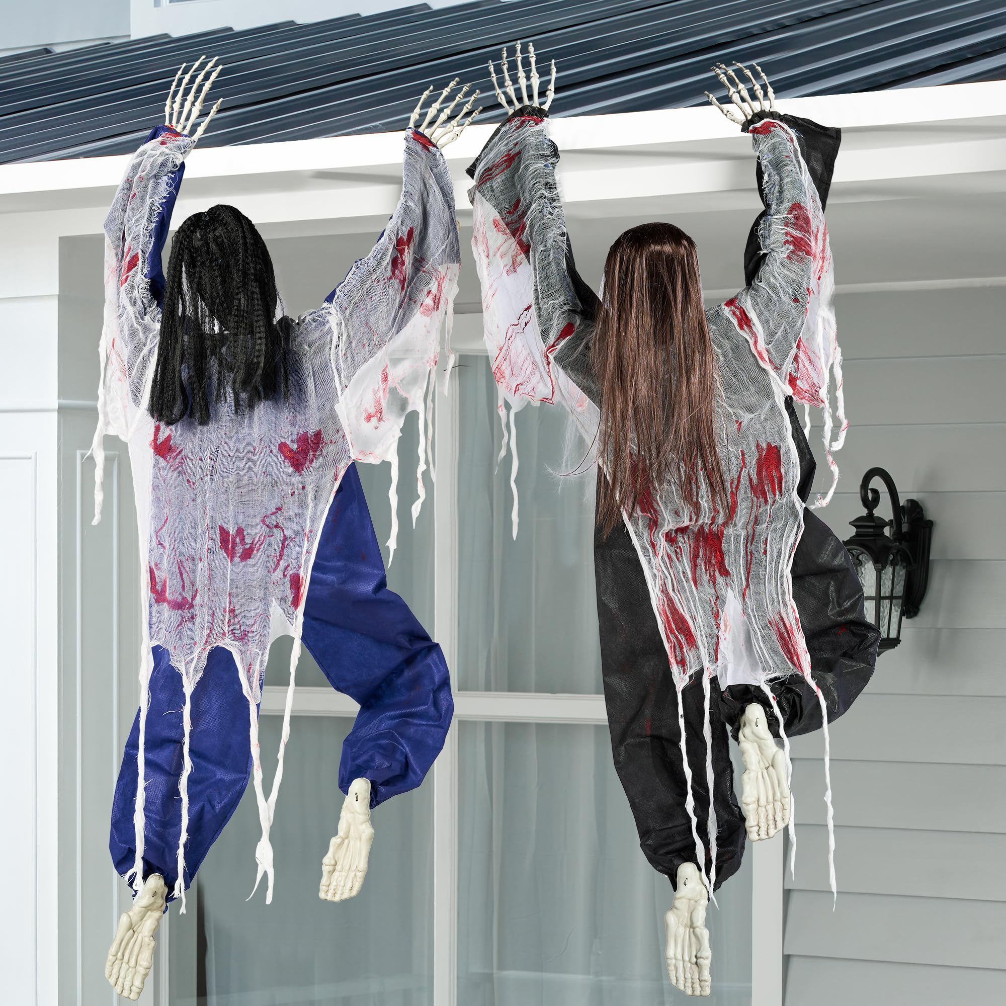 JOYIN front-facing 47-inch zombie pair showing dramatic entrance effect