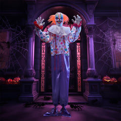 JOYIN front view of hanging clown with haunted expression adds curb appeal