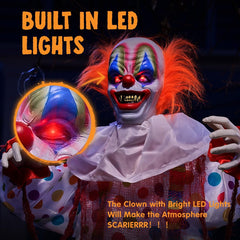 JOYIN full-body clown suspended on porch creating an immediate scare