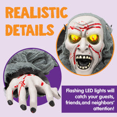JOYIN zombie glowing eyes activating to surprise visitors