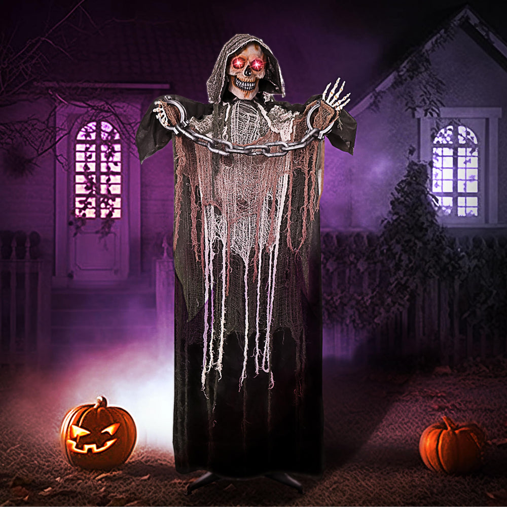 JOYIN grim reaper staged in yard to show realistic haunted scene setup