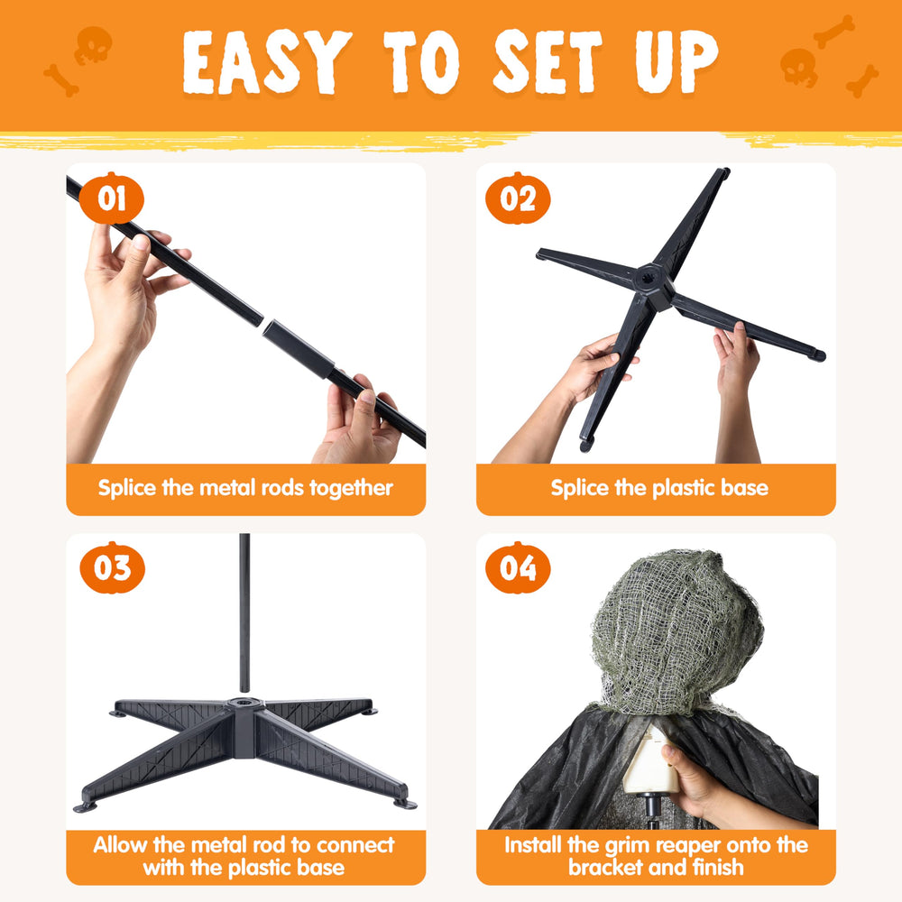 JOYIN grim reaper adjustable stand and base for secure yard placement