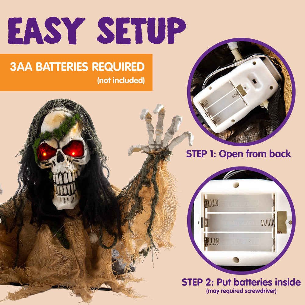 JOYIN open battery compartment showing easy access and simple setup benefit