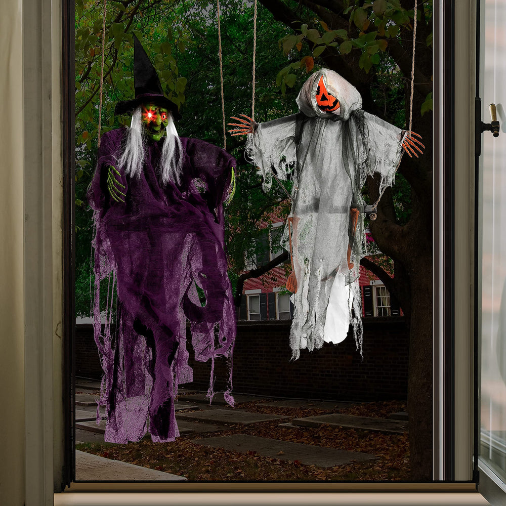 JOYIN yard party scene showing both decorations adding spooky atmosphere