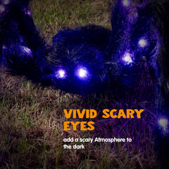 JOYIN purple LED glow at night creating eerie yard ambiance