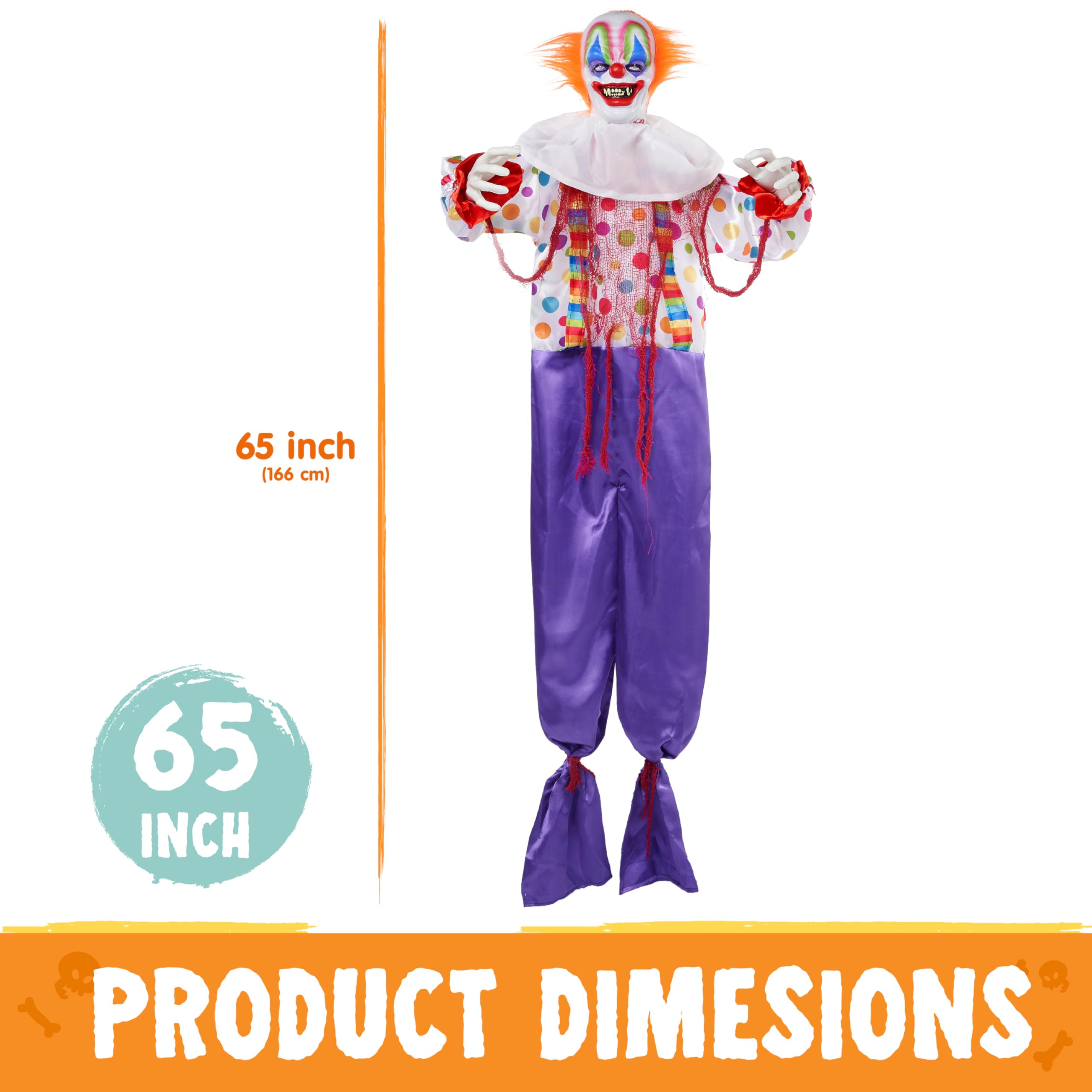 JOYIN clown beside doorframe to show scale and life-size presence