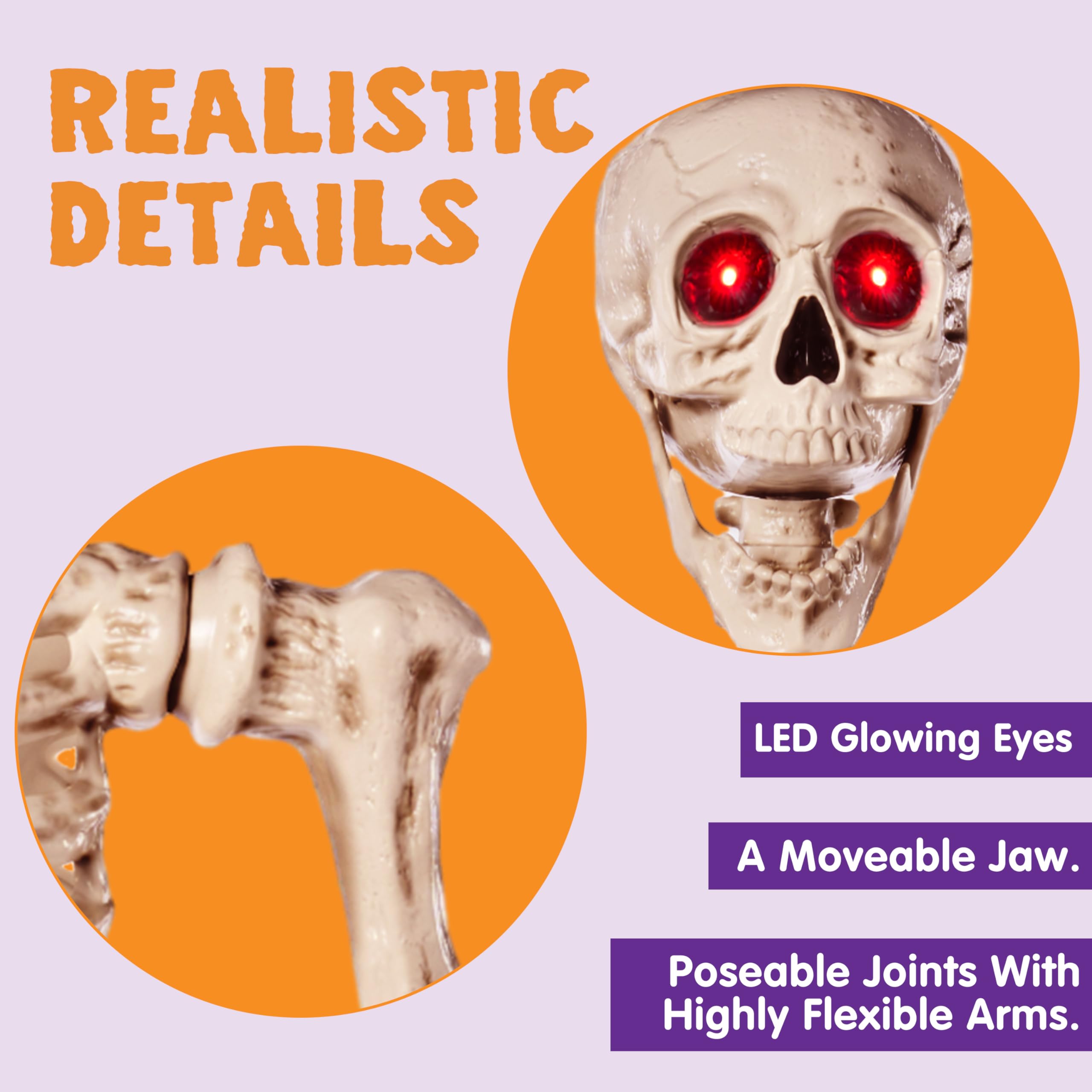 JOYIN skeleton seated indoor scene enhancing party atmosphere