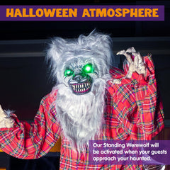 JOYIN werewolf arms mid-motion demonstrating animated movement for jump scares