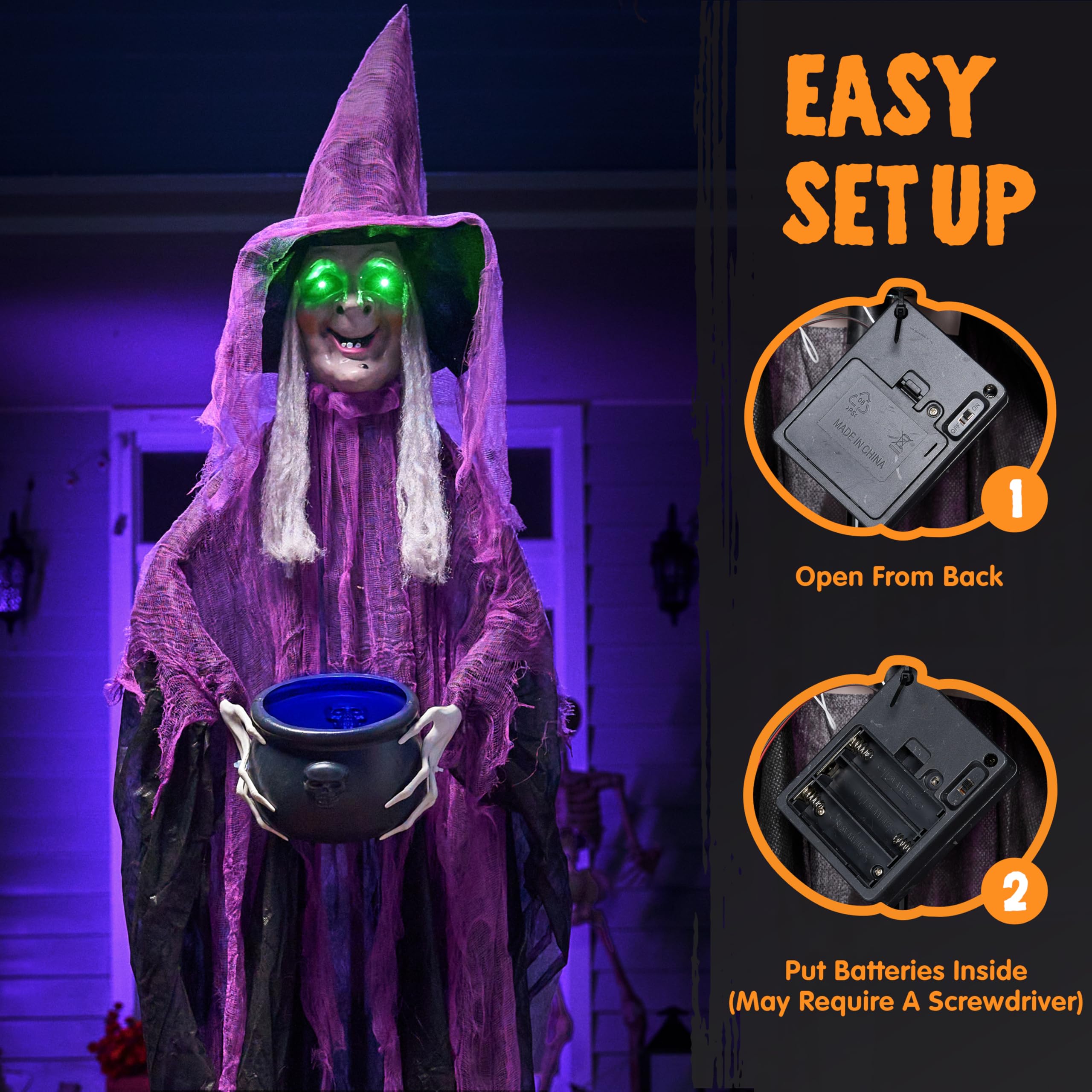 JOYIN witch texture costume closeup showing fabric detail for authentic look