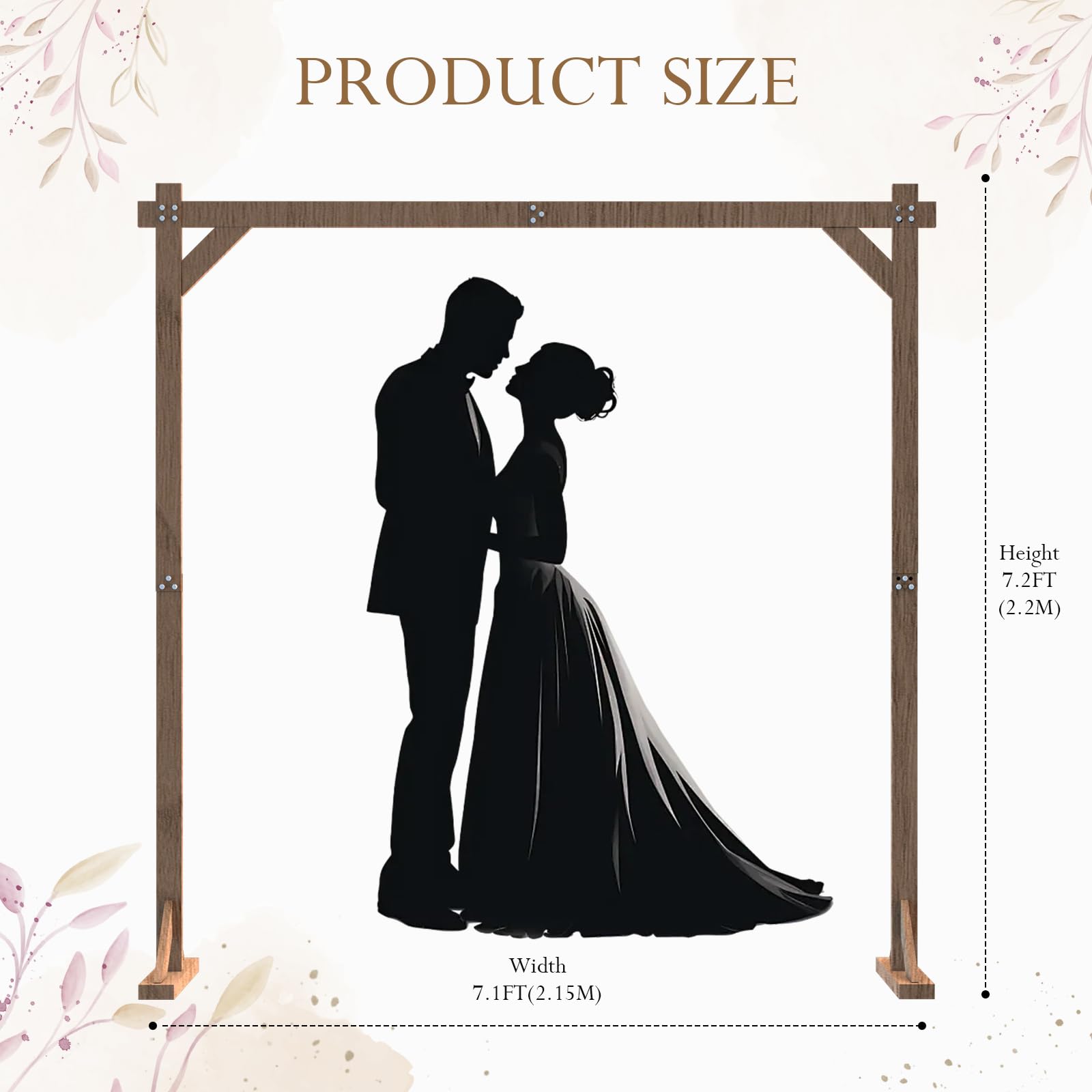 JOYOUSQ arch set in garden ceremony delivering a picturesque backdrop
