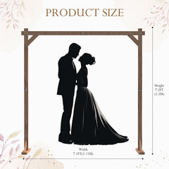 JOYOUSQ arch set in garden ceremony delivering a picturesque backdrop