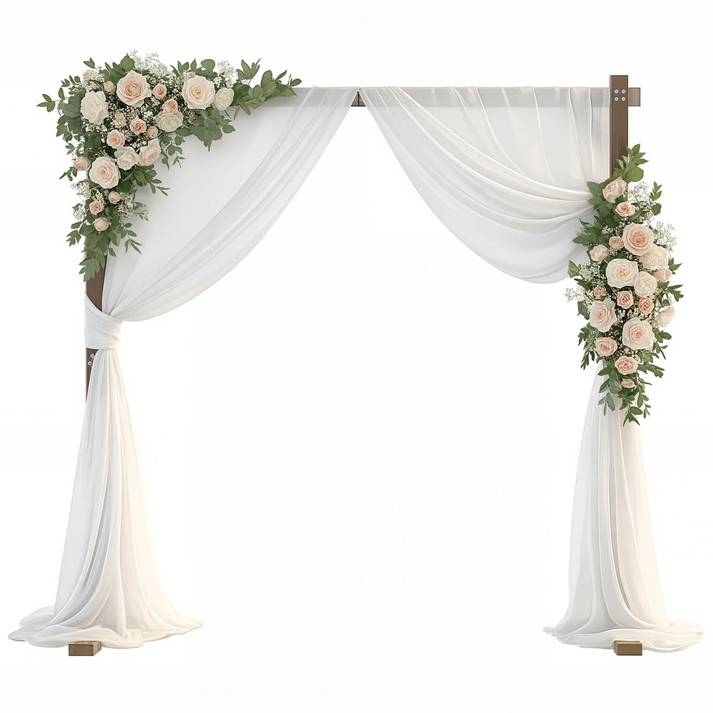 JOYOUSQ square arch front view showing elegant ceremony focal point