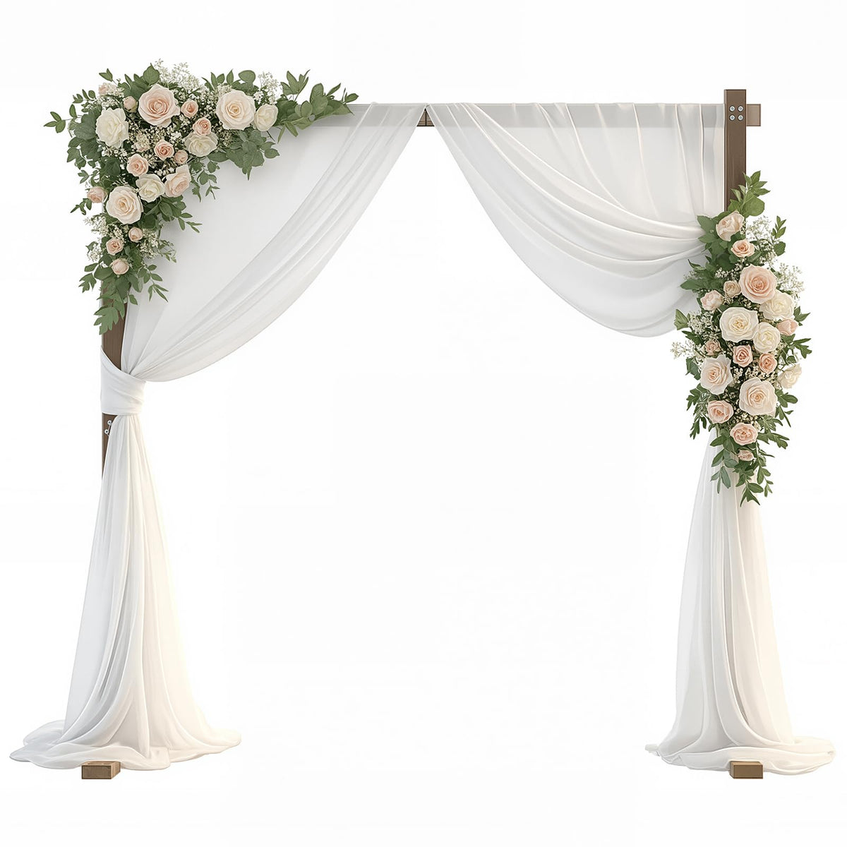 JOYOUSQ square arch front view showing elegant ceremony focal point