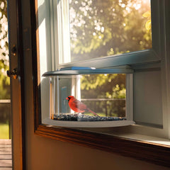 JOYSEUS side profile highlighting sturdy construction and secure perching benefits