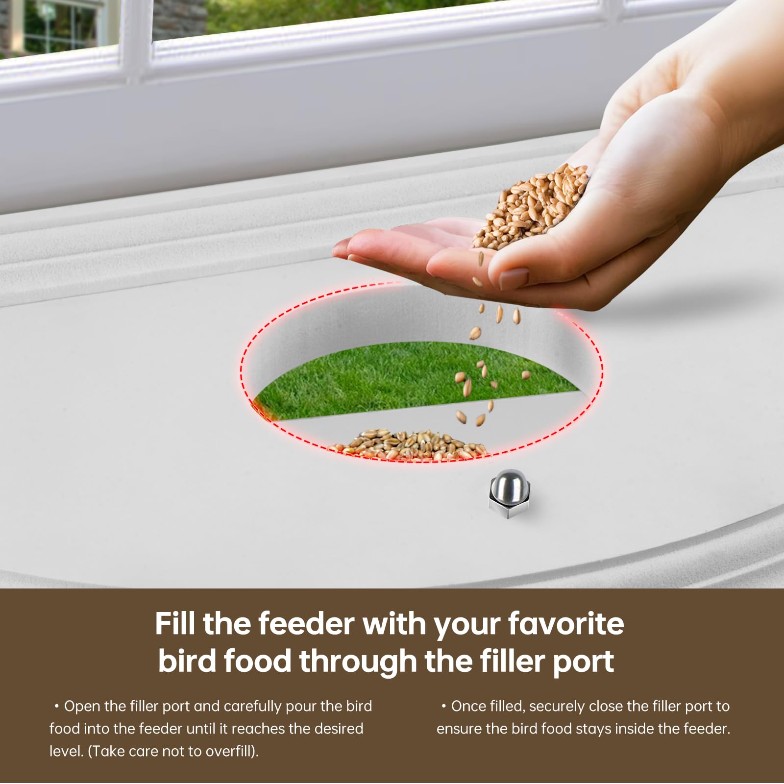 JOYSEUS installed on a window demonstrating tool-free setup and convenience benefit
