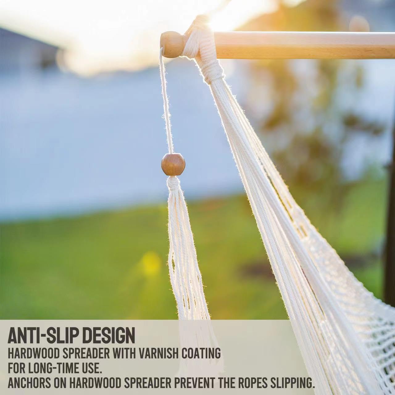 JoyView decorative tassels and varnished finish emphasizing elegant look and weather resistance