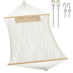 JoyView front view hammock showing full double bed and natural finish for comfortable lounging