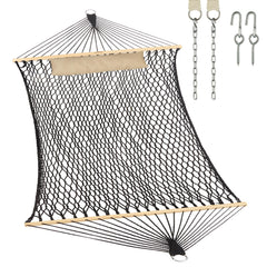 JoyView hammock front view showing full bed and spreader bars for comfortable lounging