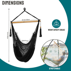 JoyView hammock chair hanging in a garden setting showing outdoor relaxation and versatile placement